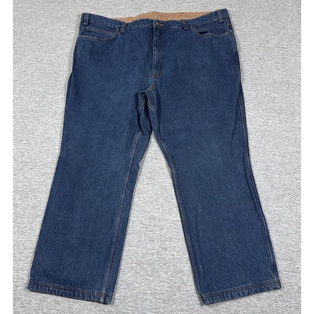 Duluth Trading Jeans Mens 48x30 Blue Denim Flannel Lined Ballroom Relaxed Fit